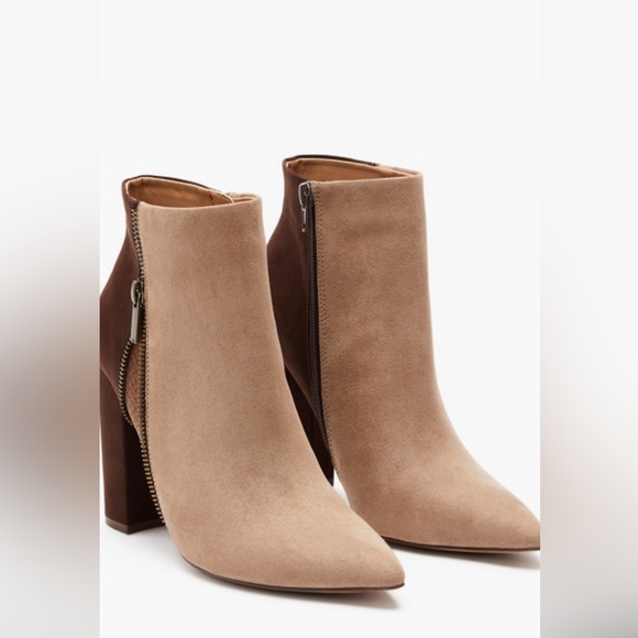 Patchwork Block Heeled Boots - Picture 7 of 7